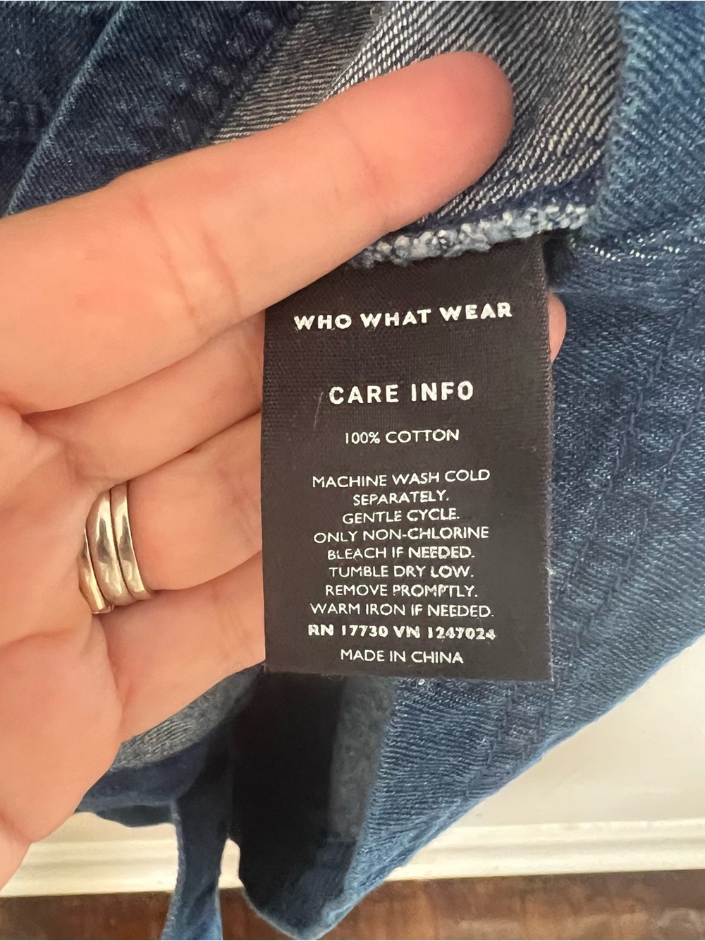 WASH LAB- Button Front Denim Mini Dress Size M - Picture 6 of 6